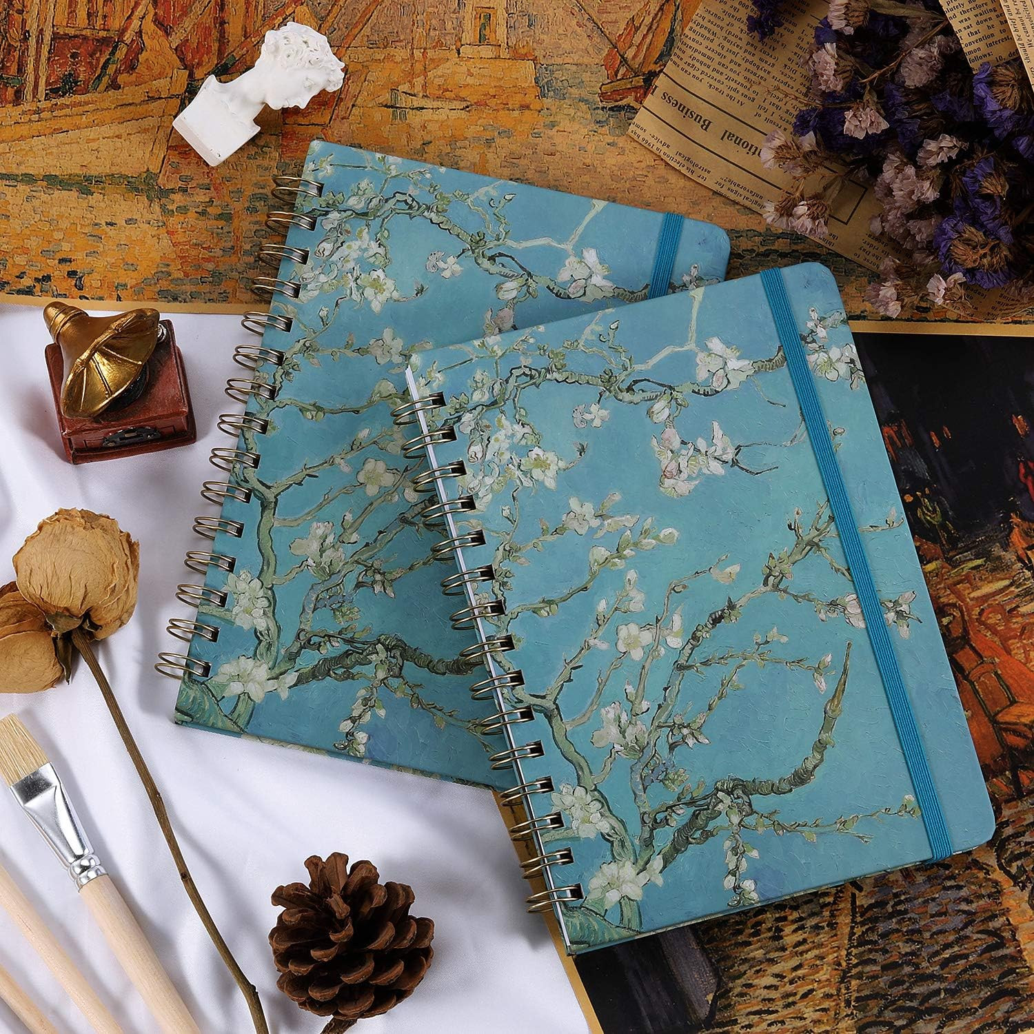 Hardcover Ruled Journal Notebook 6.3×8.35 Spiral College Ruled 134 Pages