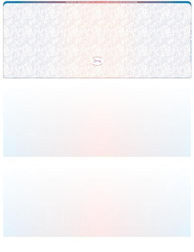 Blank High Security Top Computer Checks, 250 Blue/Red Checks