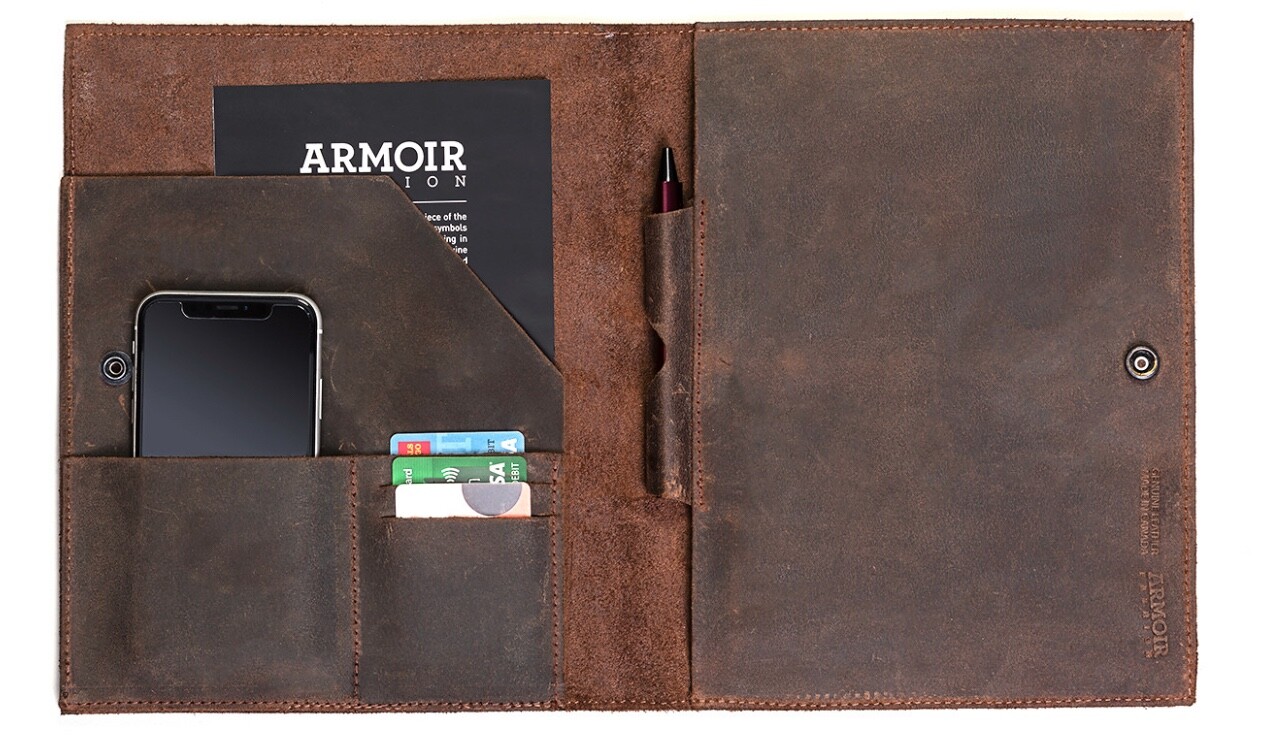 Armoir Fashion Handcrafted Full Grain Leather Portfolio Canada Organizer New