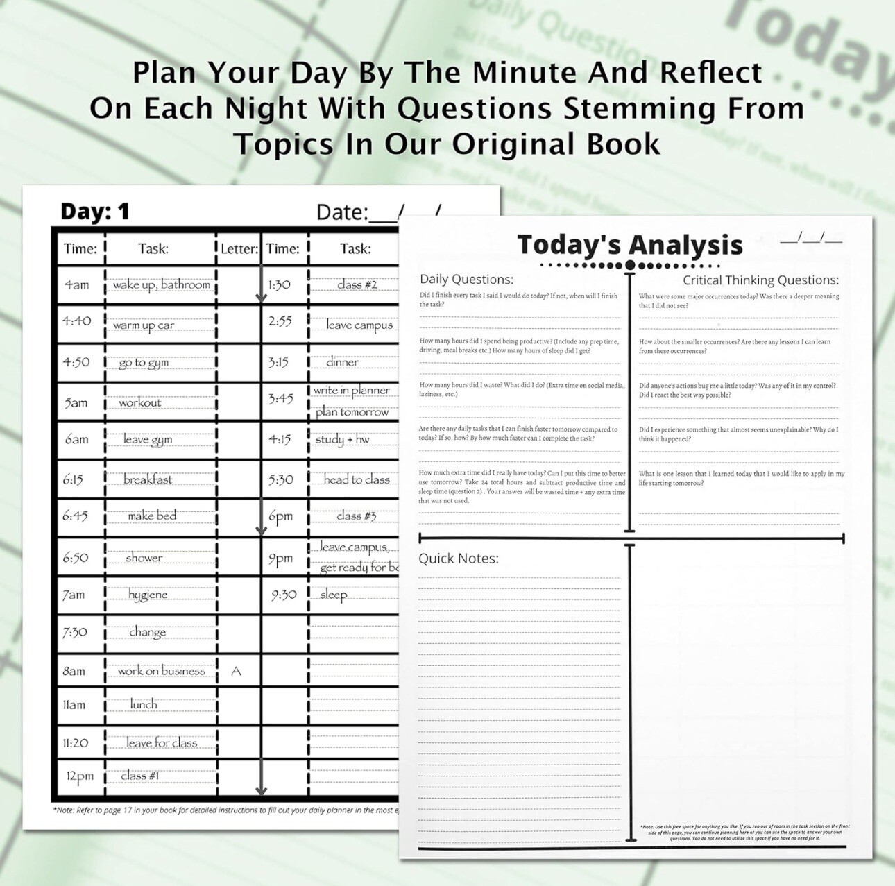 MINERVA Premium 3-in-1 Personal Growth Planner. Goal Setting + Monthly Planning