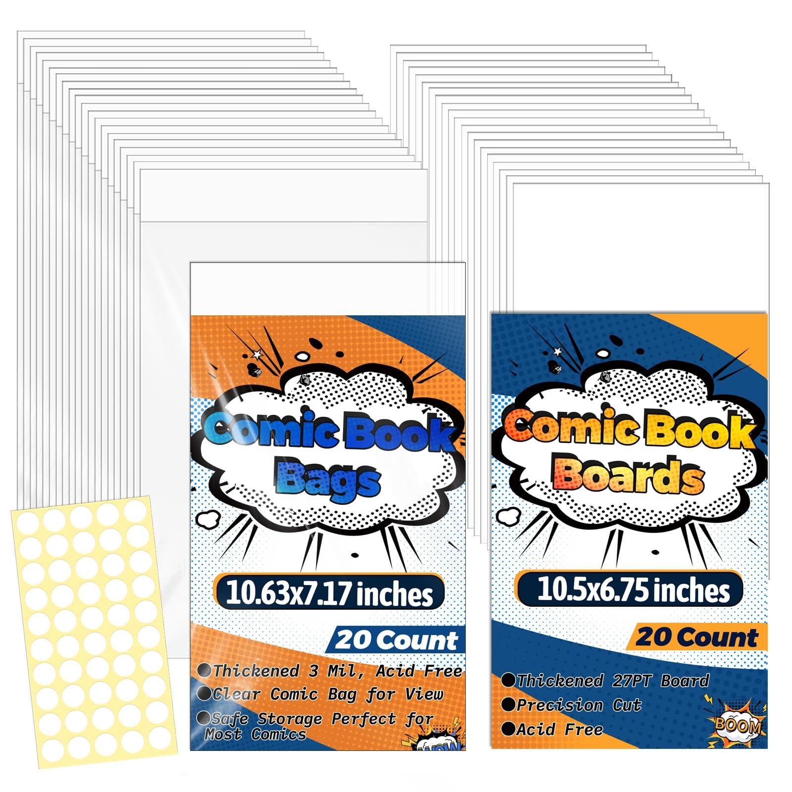 20ct Comic Book Bags and Boards with Acid-Free Protection for Collectors