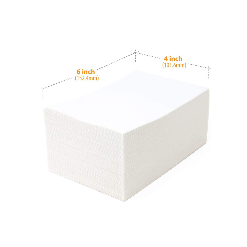 500 4″ x 6″ Fanfold Direct Thermal Shipping Labels for Zebra and Rollo Printers