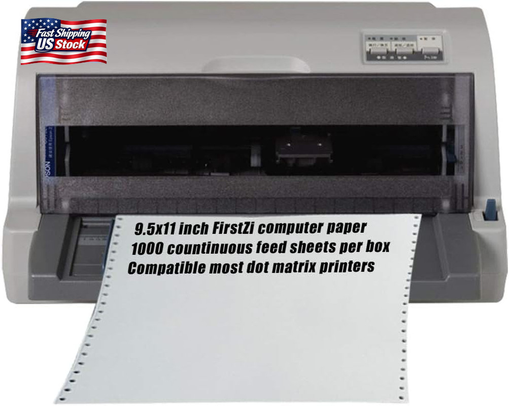 Firstzi 9-1/2 X 11 Inches Carbonless Continuous Forms Computer Paper, Printable