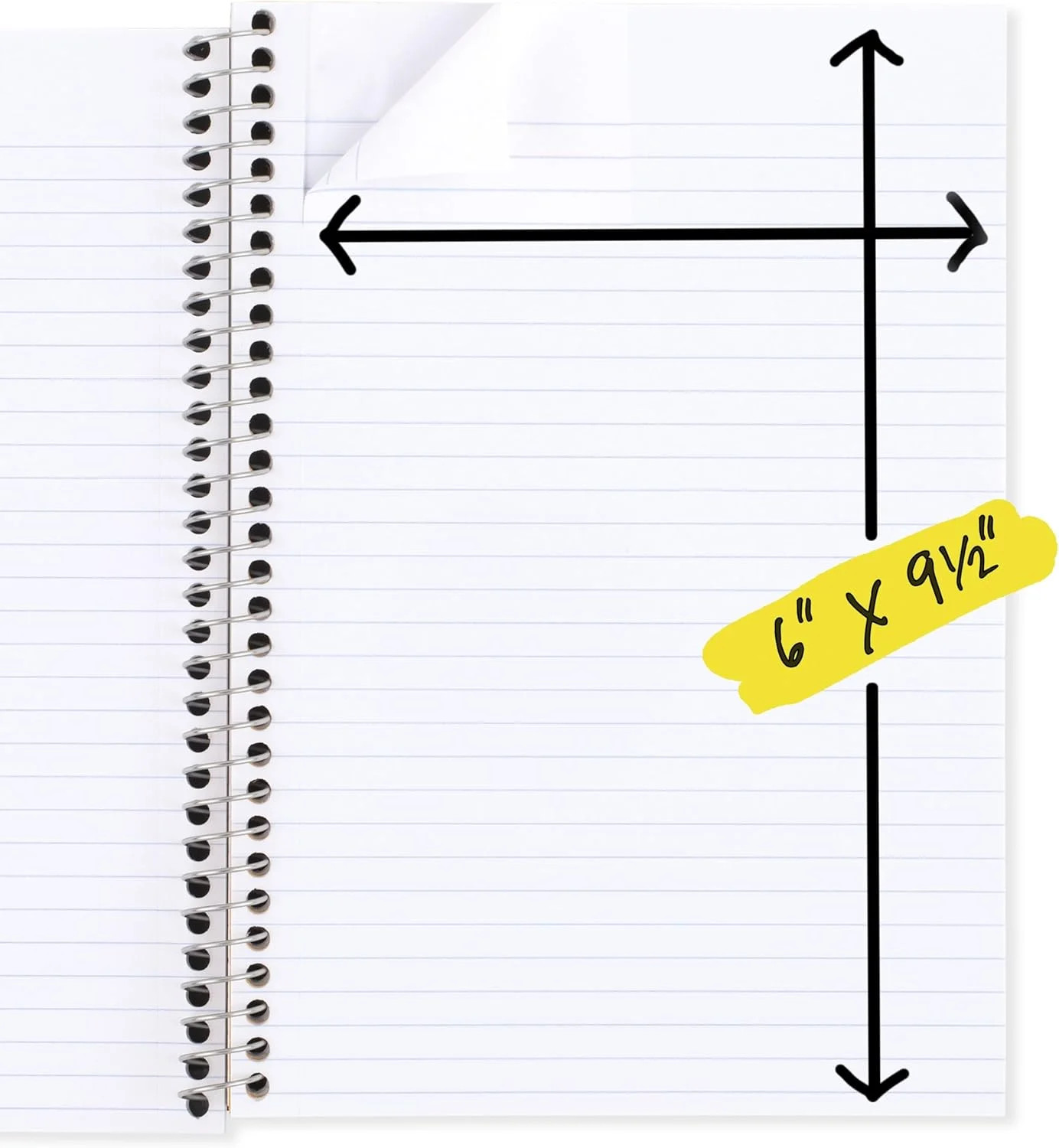Five Star Spiral Notebook, 2 Subject, College Ruled Paper, 6″ x 9-1/2″, 80 Sheet