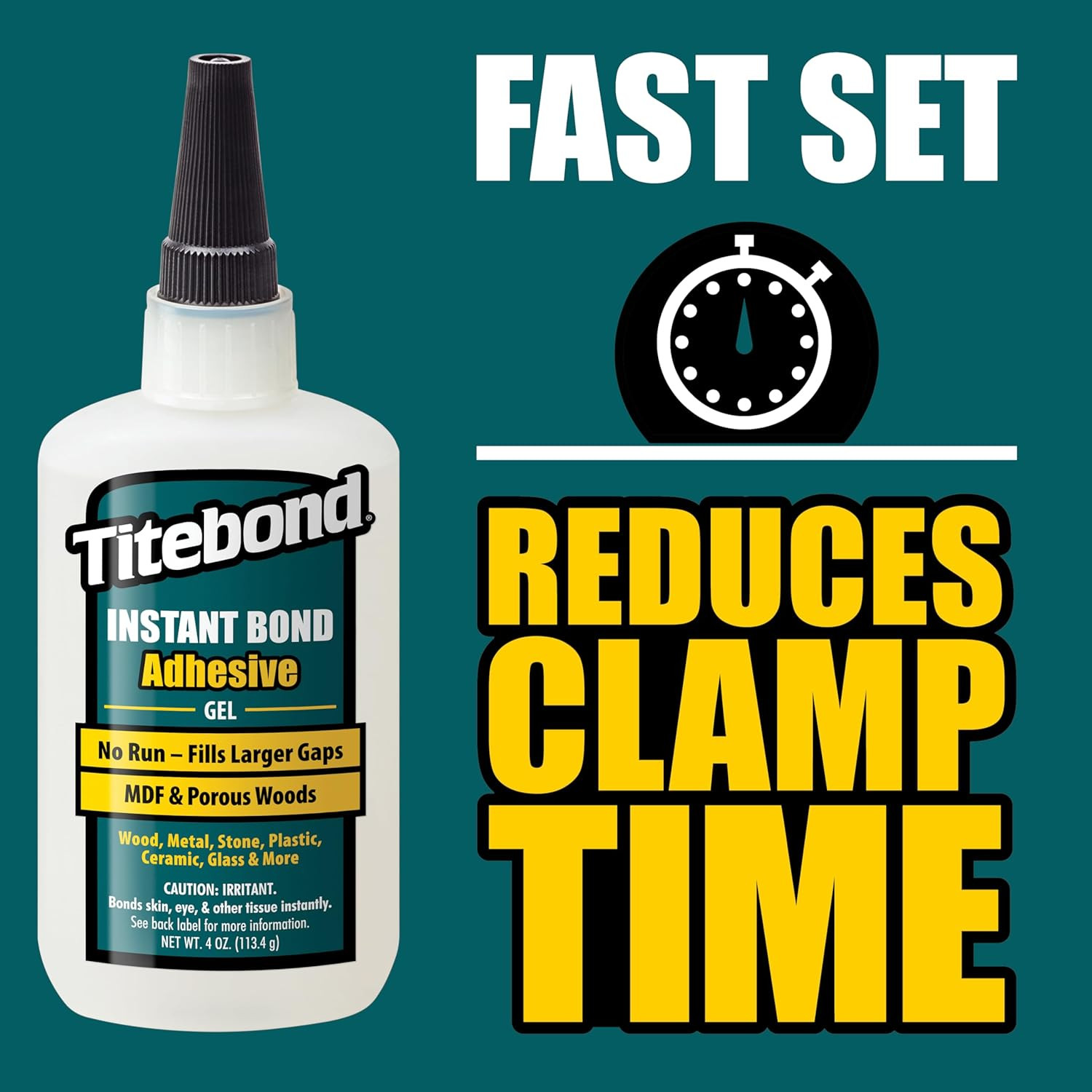 Instant Bond Gel Adhesive, 20-Second Bond, Home Repair, Woodworking, Crafts, Mit