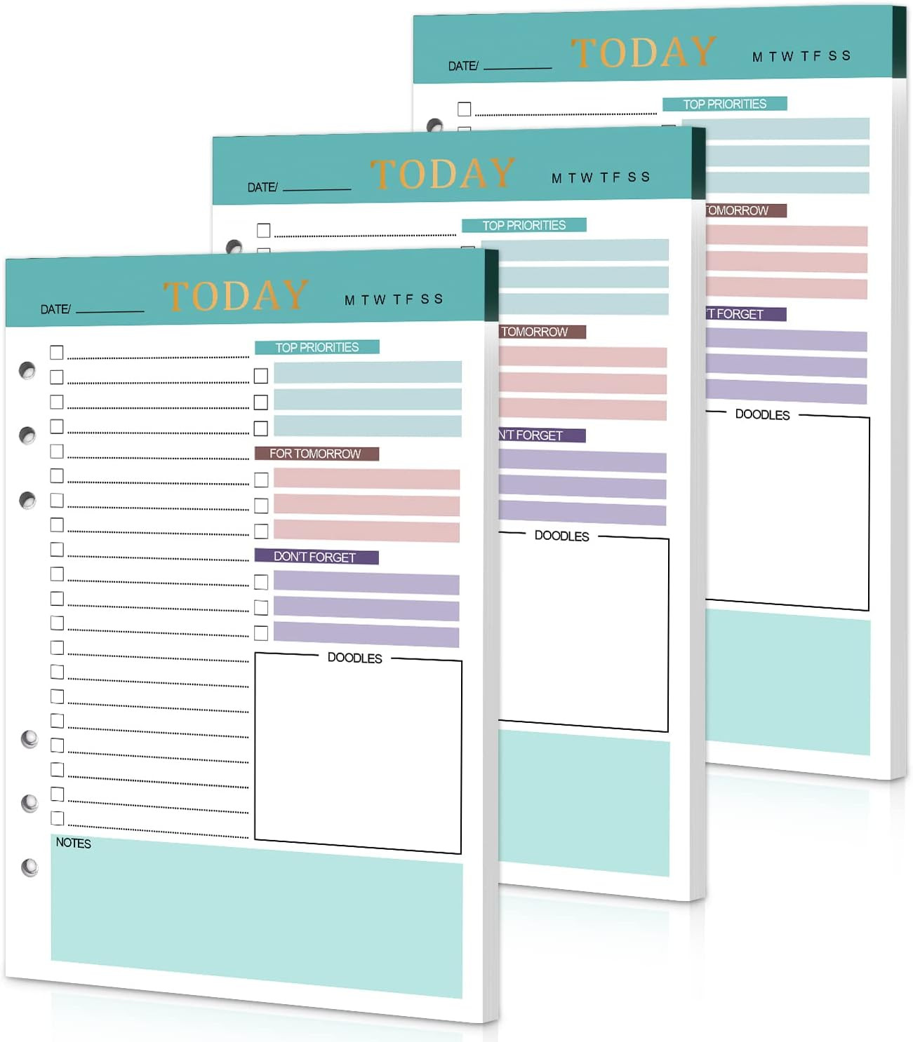A5 Refill Paper Planner Inserts, 3 Pack 6 Holes Loose Leaf Refill Paper, 300 …