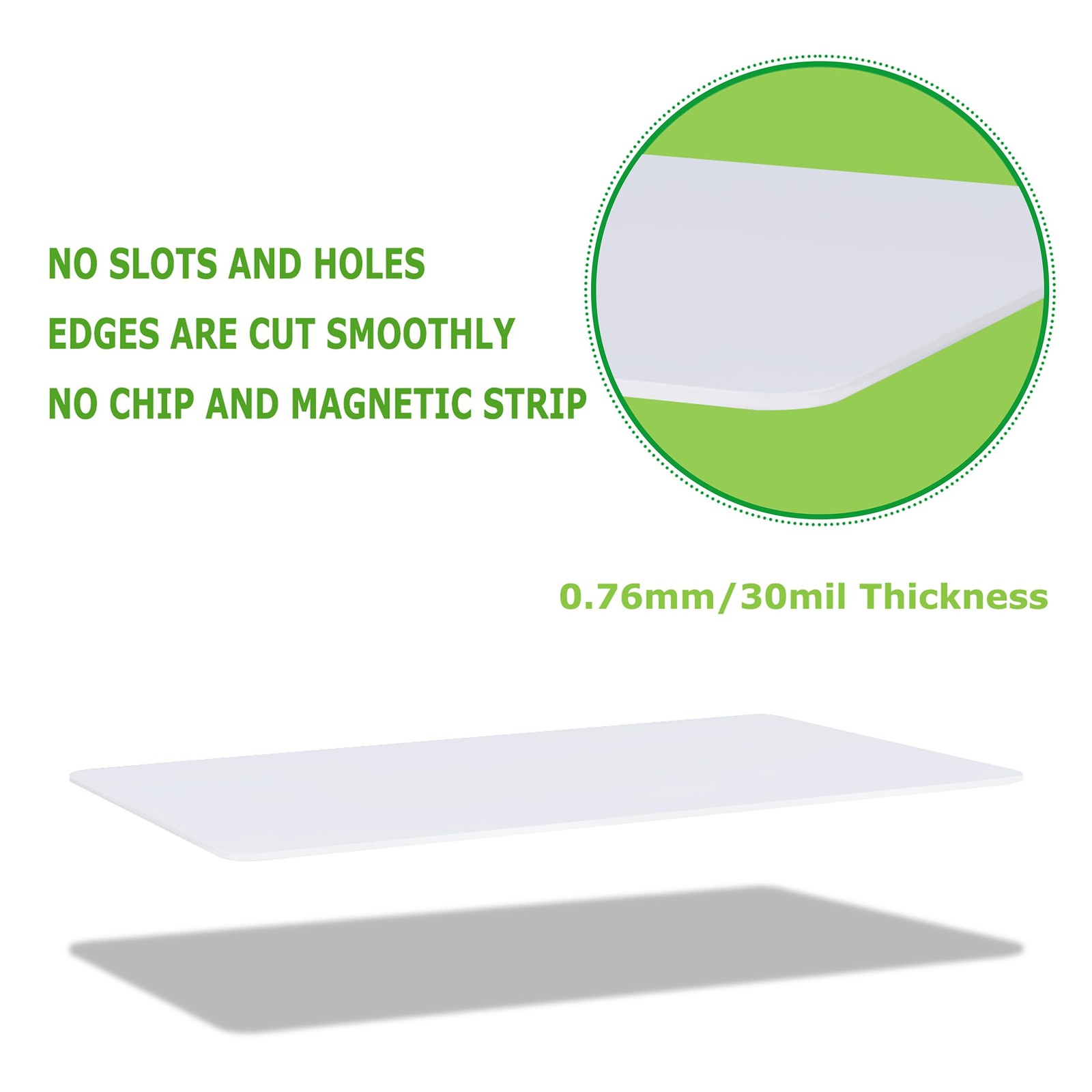 250 PCS Premium Blank PVC Graphic ID Cards CR80 30 Mil White Plastic Printer