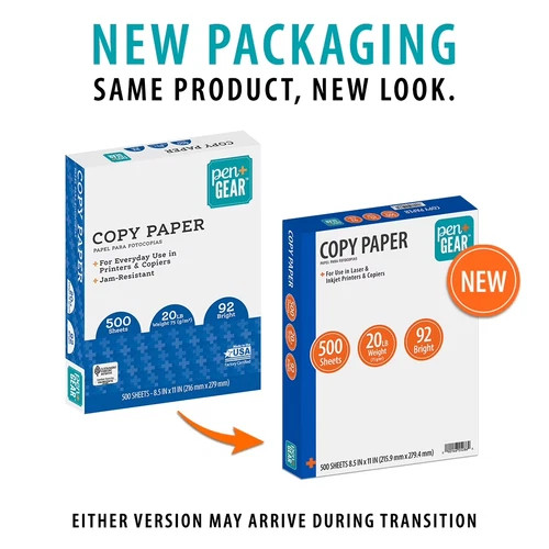 Pen+Gear Standard Copy Paper 500 Sheets White Multipurpose Printer Paper 8.5×11