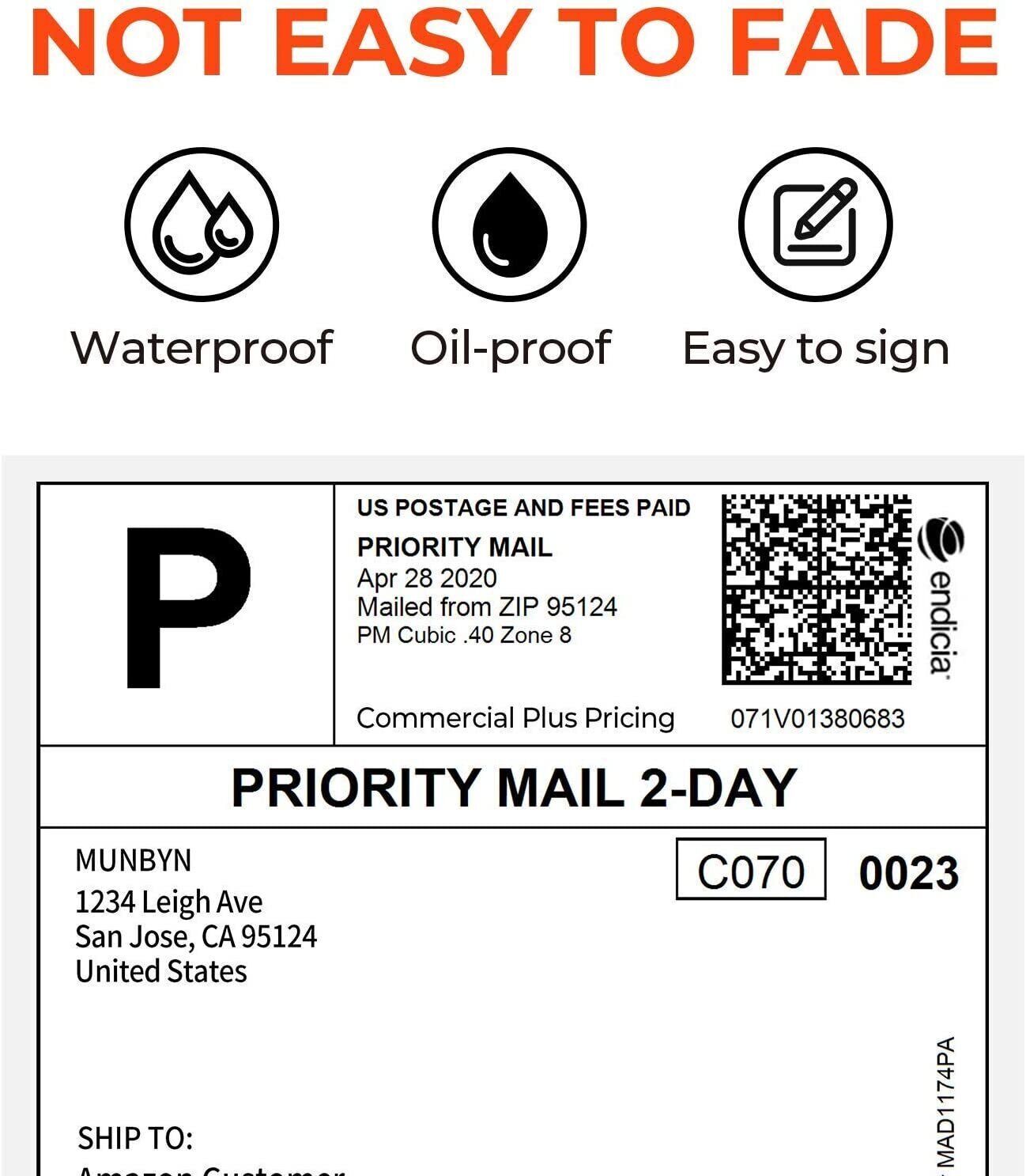 1000 labels 4×6 Fanfold Direct Thermal Shipping Labels Perforated Zebra & Rollo