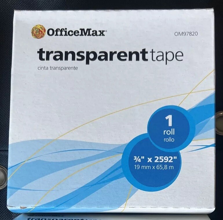 Large Roll Transparent Tape 3/4″ X 2592 Office Max