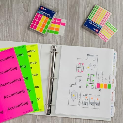 Rectangular Color Coding Labels, Assorted, Removable, Pack of 525 (06721)
