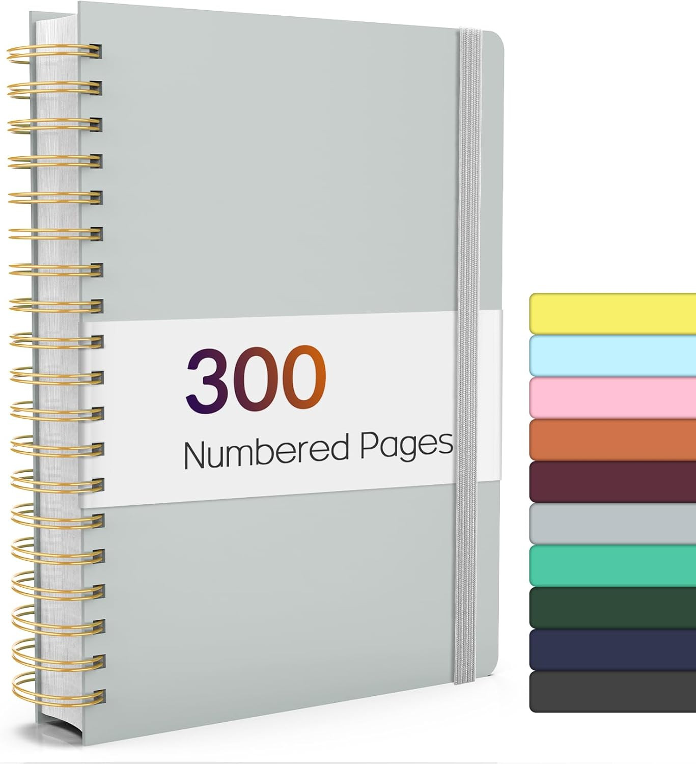 Forvencer Lined Spiral Journal Notebook with 300 Numbered Pages, B5 College Rule