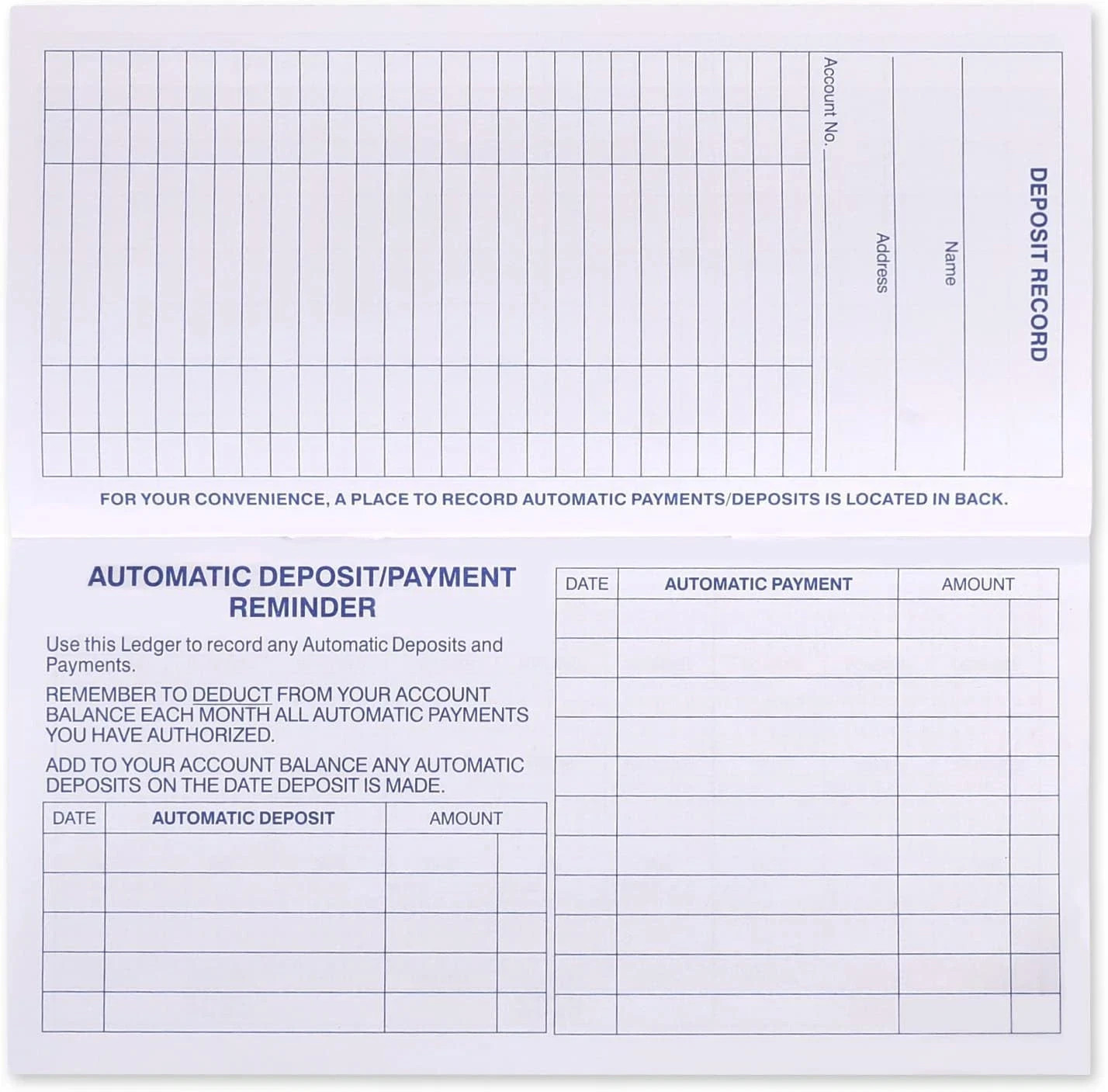 24 PCS Check Registers for Personal Checkbook, Easy to Read Checkbook Register