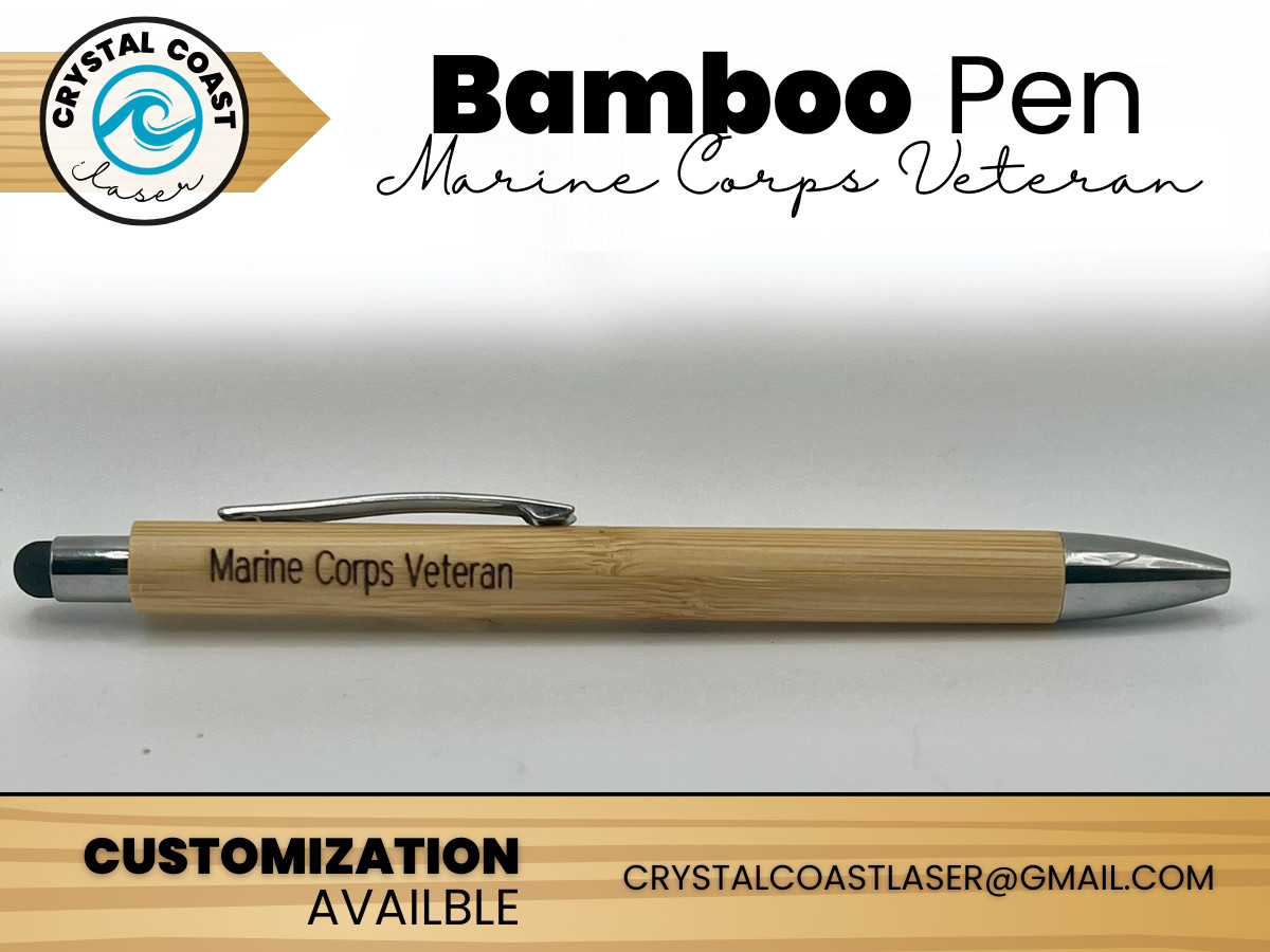 2 Stylus Customized Pens, Marine Corps Veteran, USMC, Marines, Military