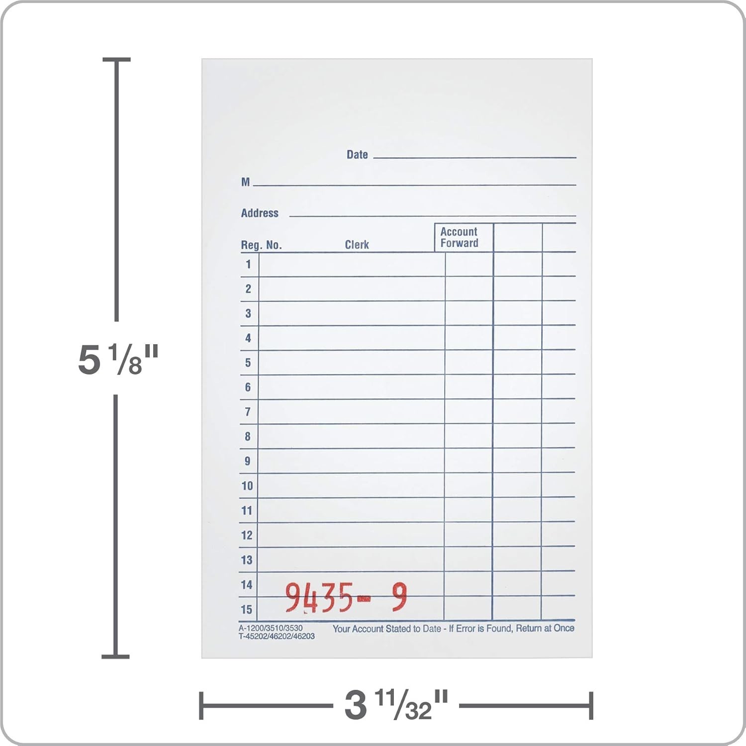 General Purpose Sales Book, 2-Part, Carbonless, White/Canary, 3-11/32 x 5-5/8…