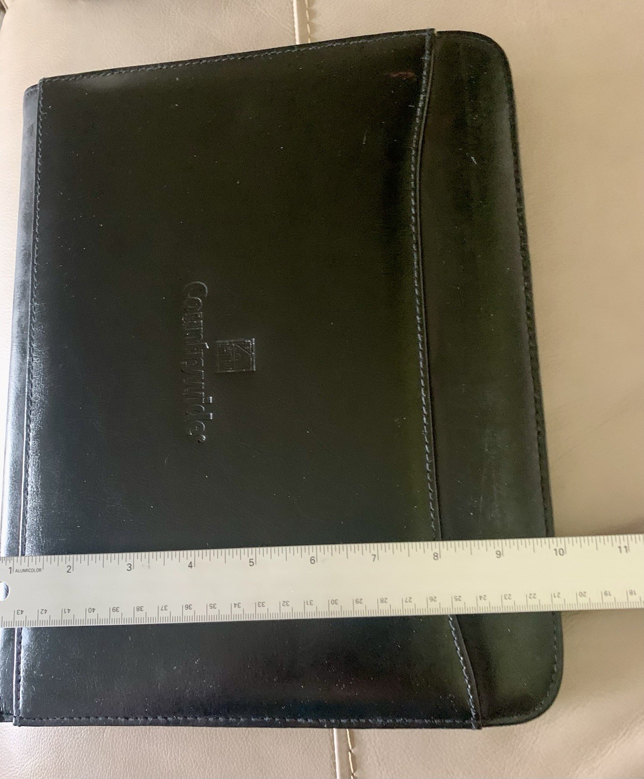 Black Leather Portfolio Folder Padfolio Business Organizer Document Plannr 10×13