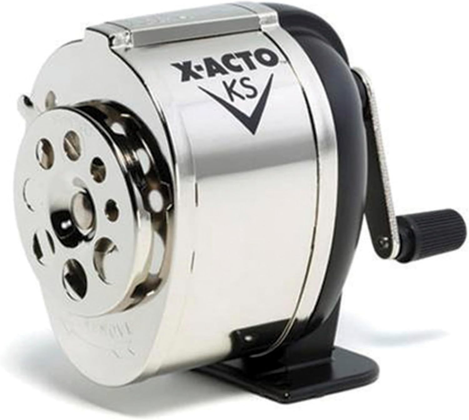 KS Manual Pencil Sharpener – Commercial Grade, Precision Dual Cutters, Wall-M…