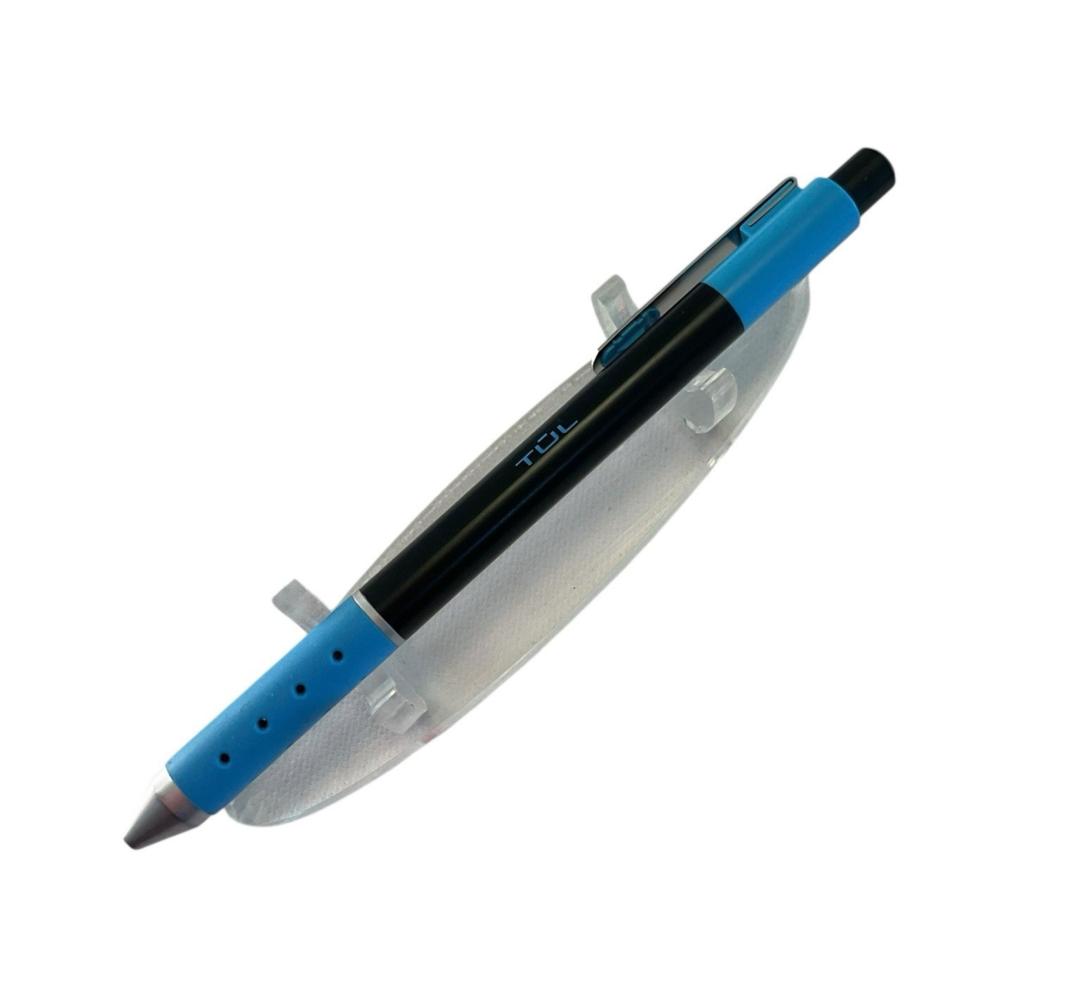 TUL Retractable Gel Pen BLACK/SKY BLUE- BARREL LIMITED EDITION Sky Blue Ink RARE