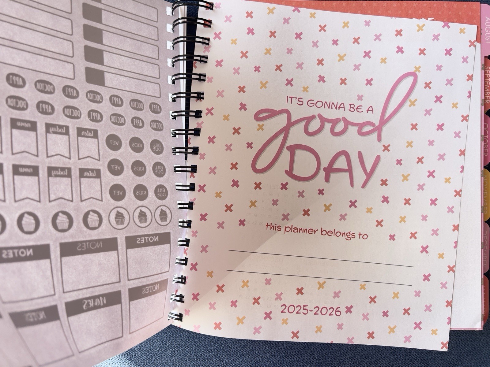 17 Month Planner Black CAMO Aug 2025 -Dec 2026 Weekly Planning Note Page Gift