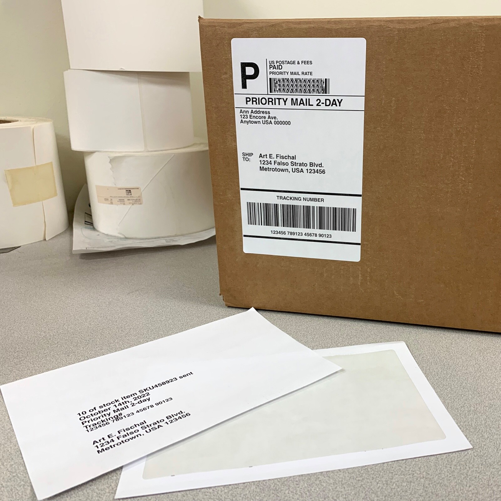 100 Laser Ink Jet Labels PayPal w/ Tear Off Receipt – Perfect for eBay Postage!