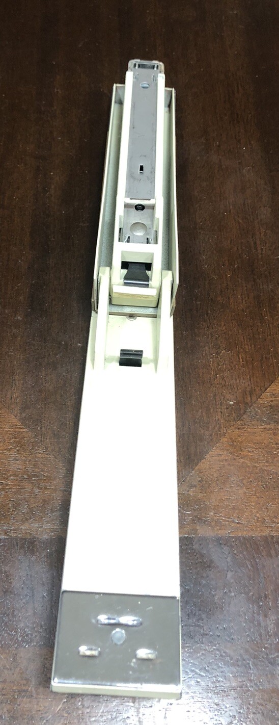 Vintage Acco 20 Tan And Chrome Stapler Desk Retro USA Works Great Retro