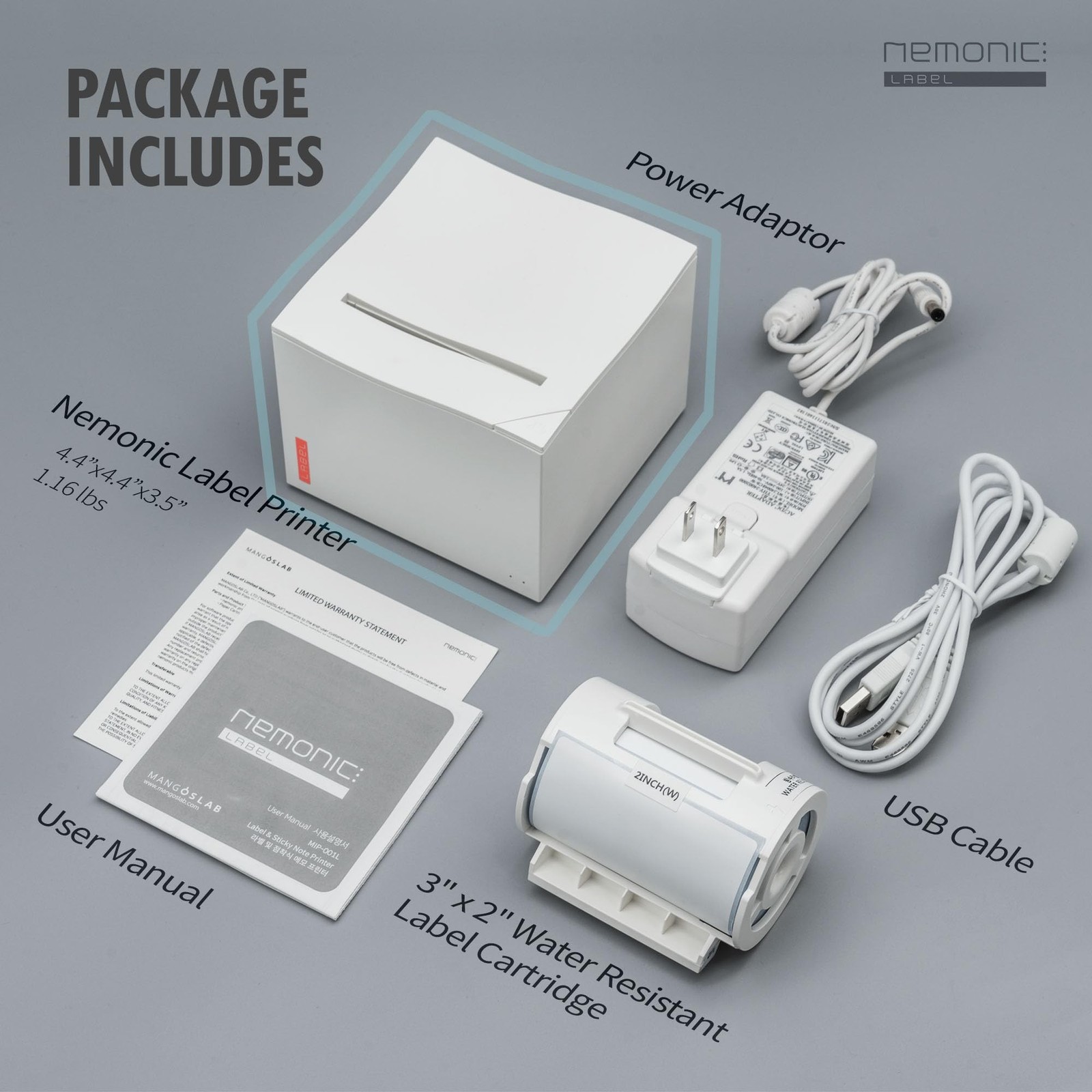 Nemonic Label Printer | Inkless Bluetooth Thermal Label Printer for Small Bus…
