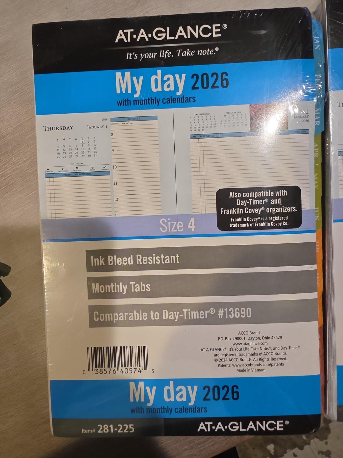 2026 Daily Planner Refill AT-A-GLANCE Size 4 Traditional New Year