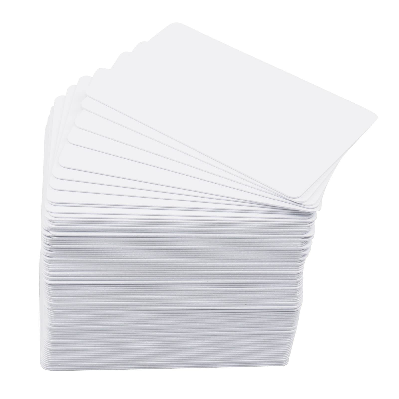100 PCS Premium Blank PVC Cards Graphic ID Card CR80 30 Mil White Plastic