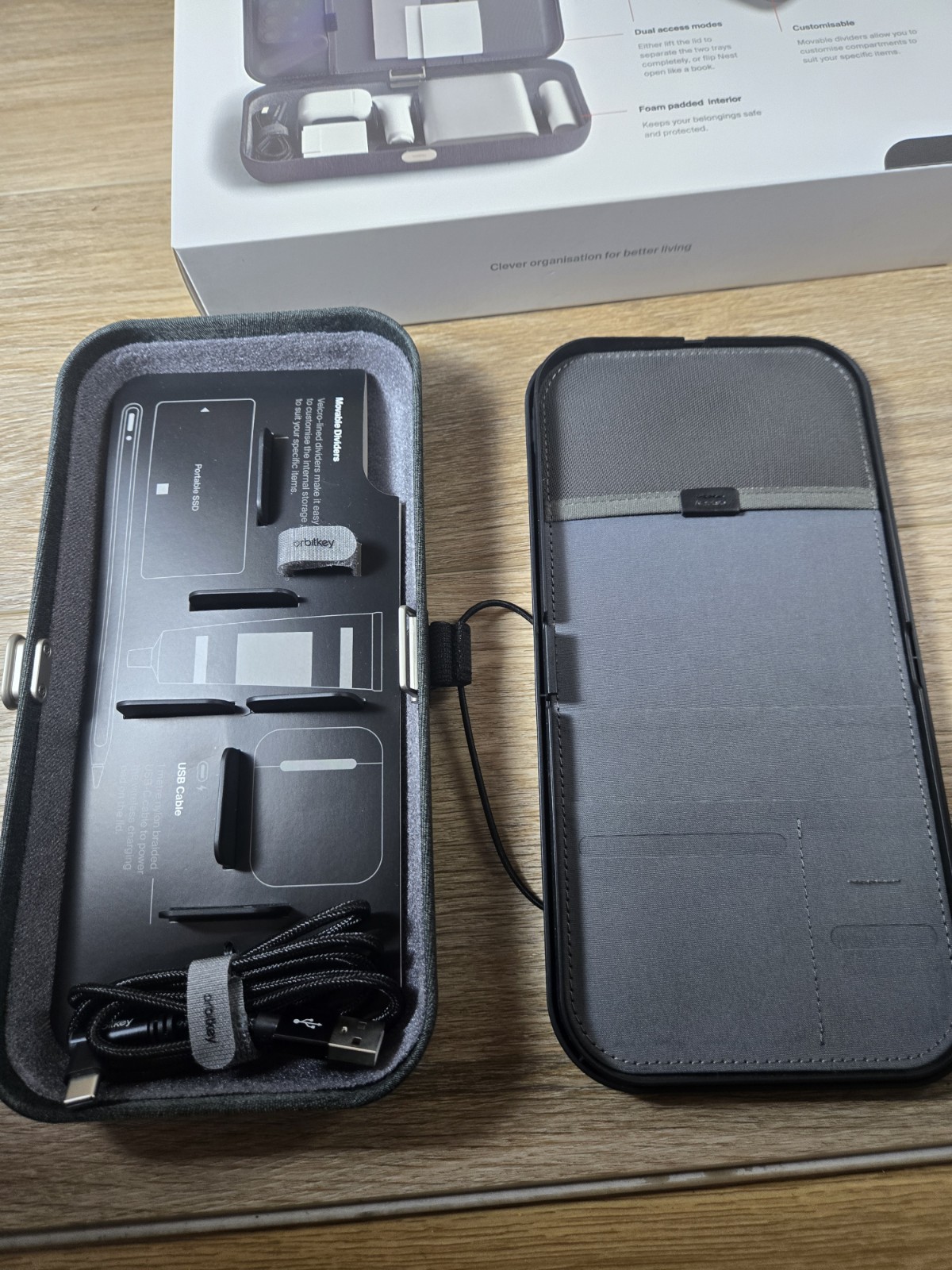 Orbitkey Nest | Portable and Customizable Desk Organizer Case W/ “Company Logo”