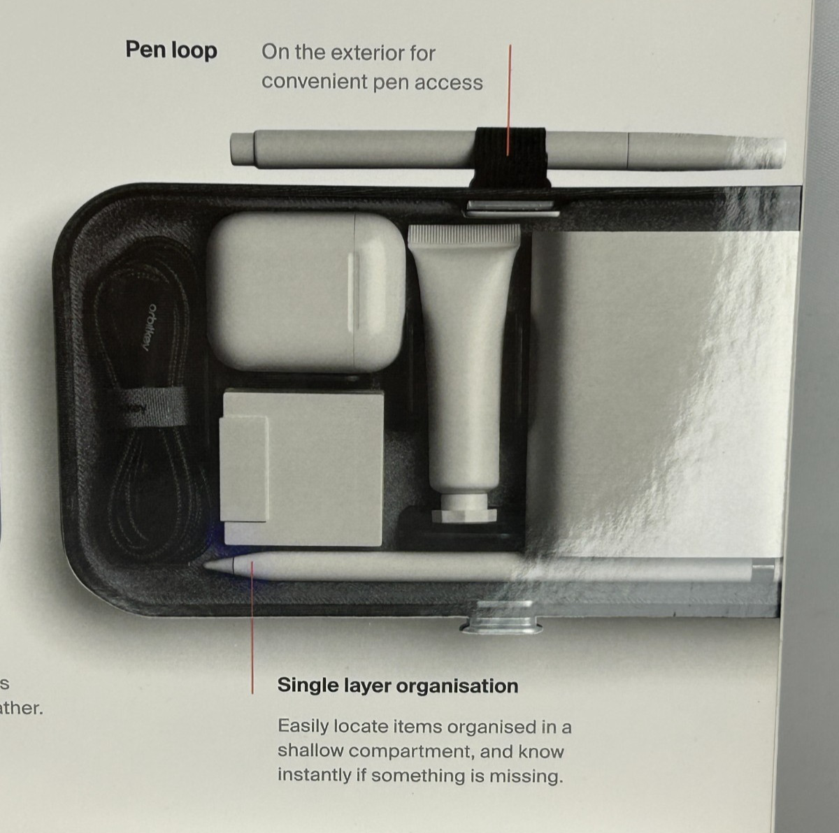 Orbitkey Nest Portable Desk Organizer Case w/ Wireless Charger – BLK Tested