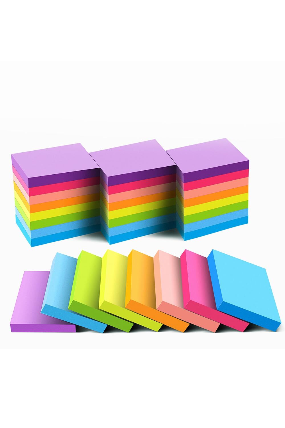 Post It Notes, Small Post It Notes, 1.5X2 Inches 24 Pack Bright Colors Self-Stic