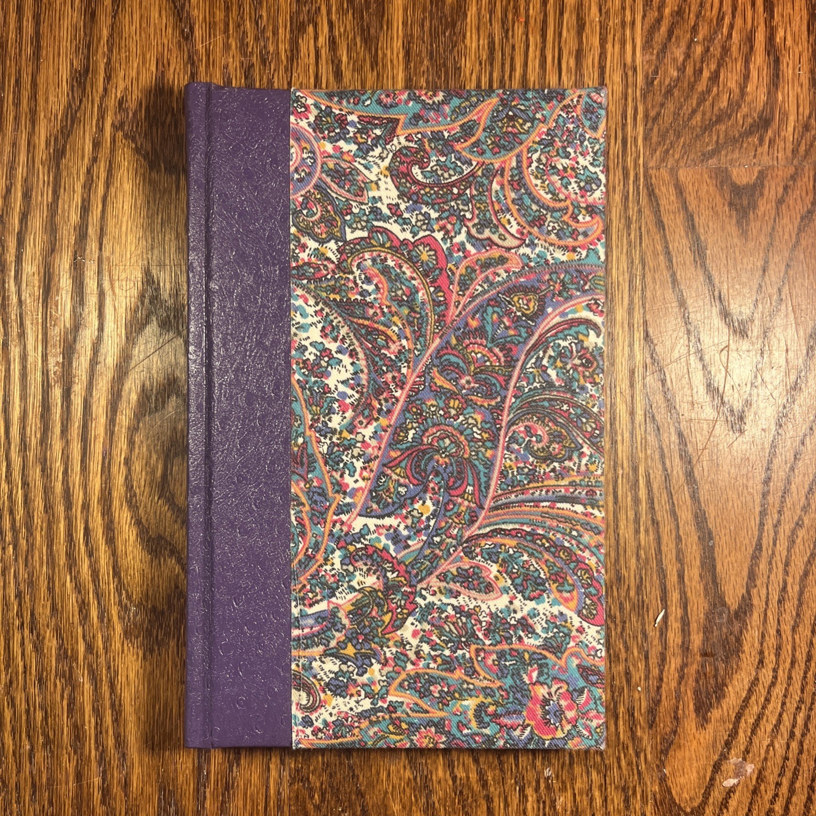 Quillmark Journal Lined Notebook Swirl Fabric Cover Pattern NOS 1991 Rare