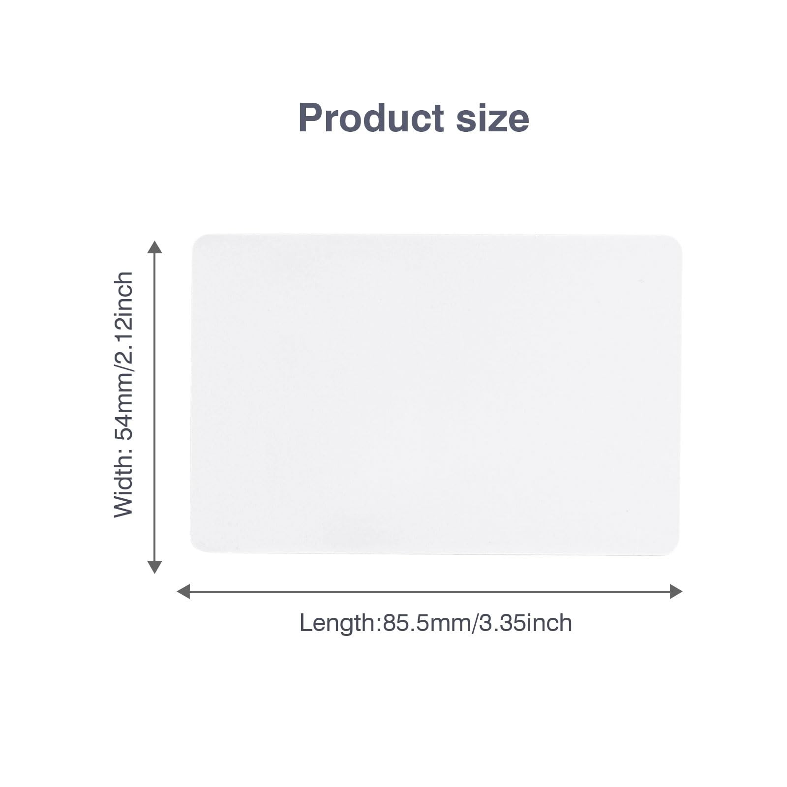 100 Pack Premium Blank PVC Cards CR80 30 Mil Graphic White Plastic ID Badge