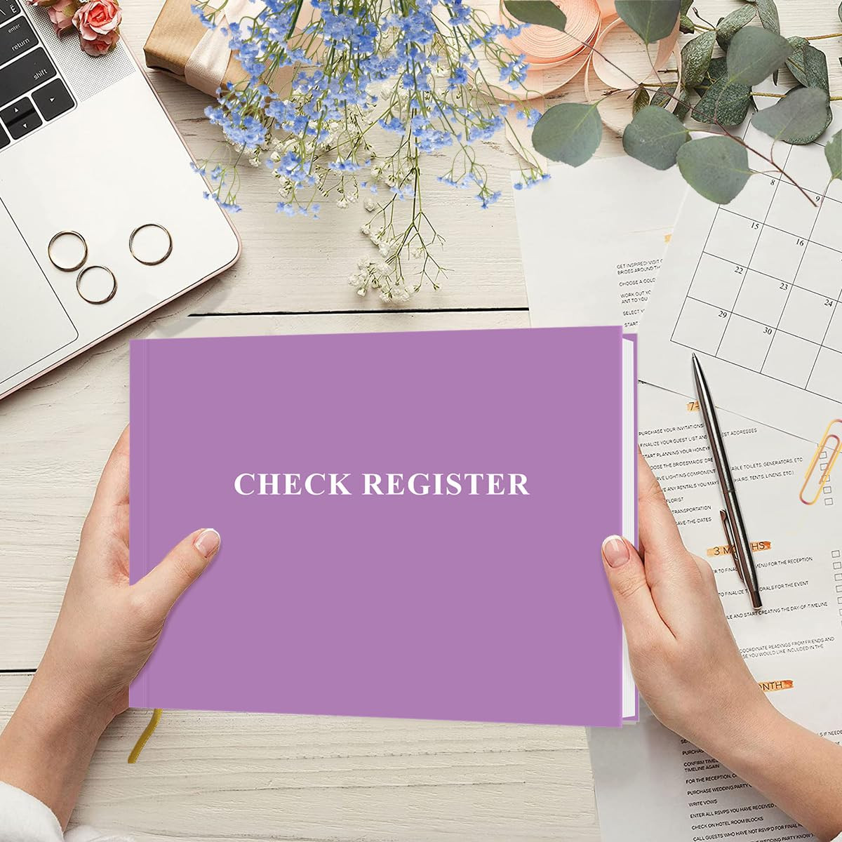 Heveboik Check Registers for Personal Checkbook – 7″ x 10″ Checkbook Register fo