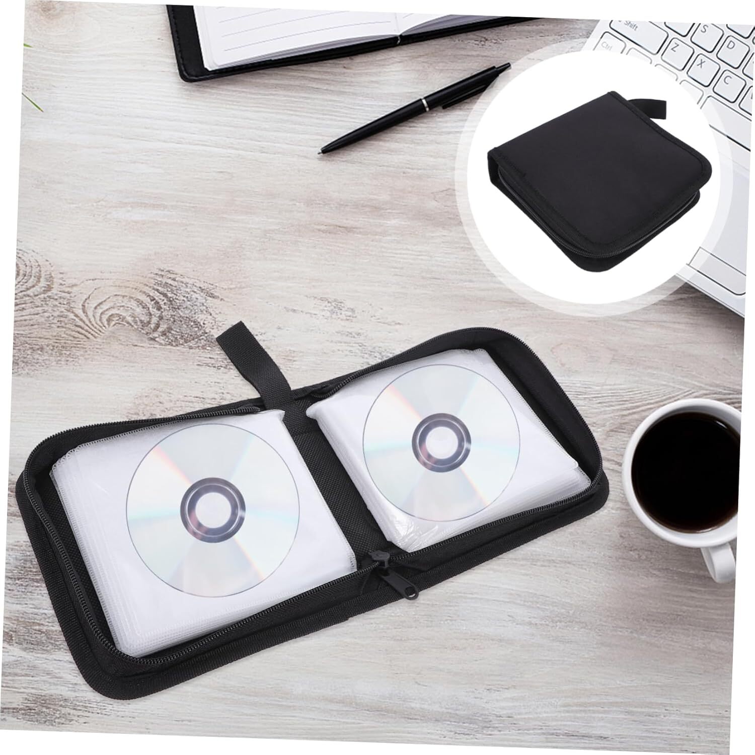 40 Disc CD DVD Carry Case Bag Wallet Storage Booklet Binder Zipper Album Case