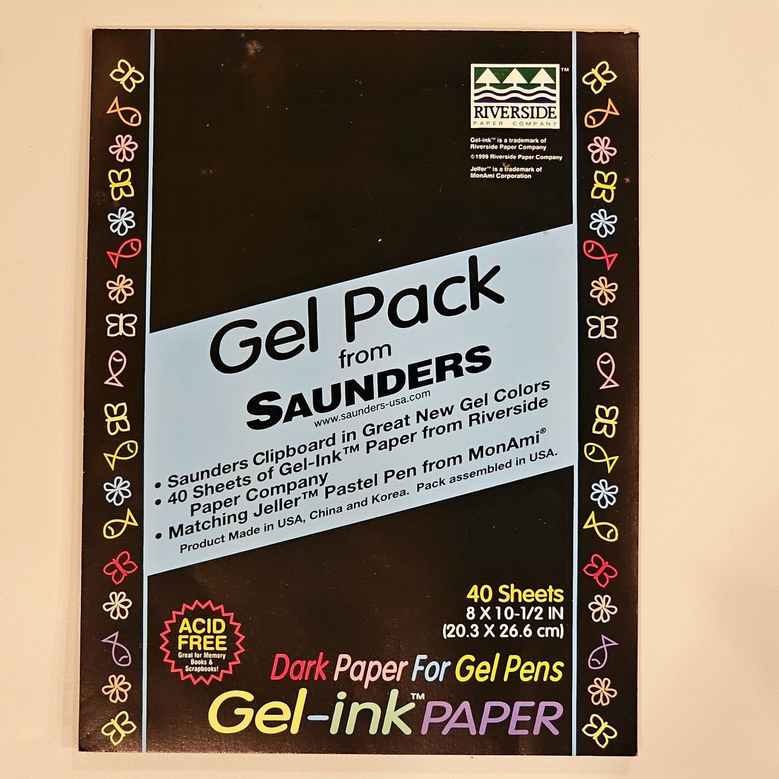 Riverside Gel-Ink Black paper for Gel Pens 40 Sheets Acid Free