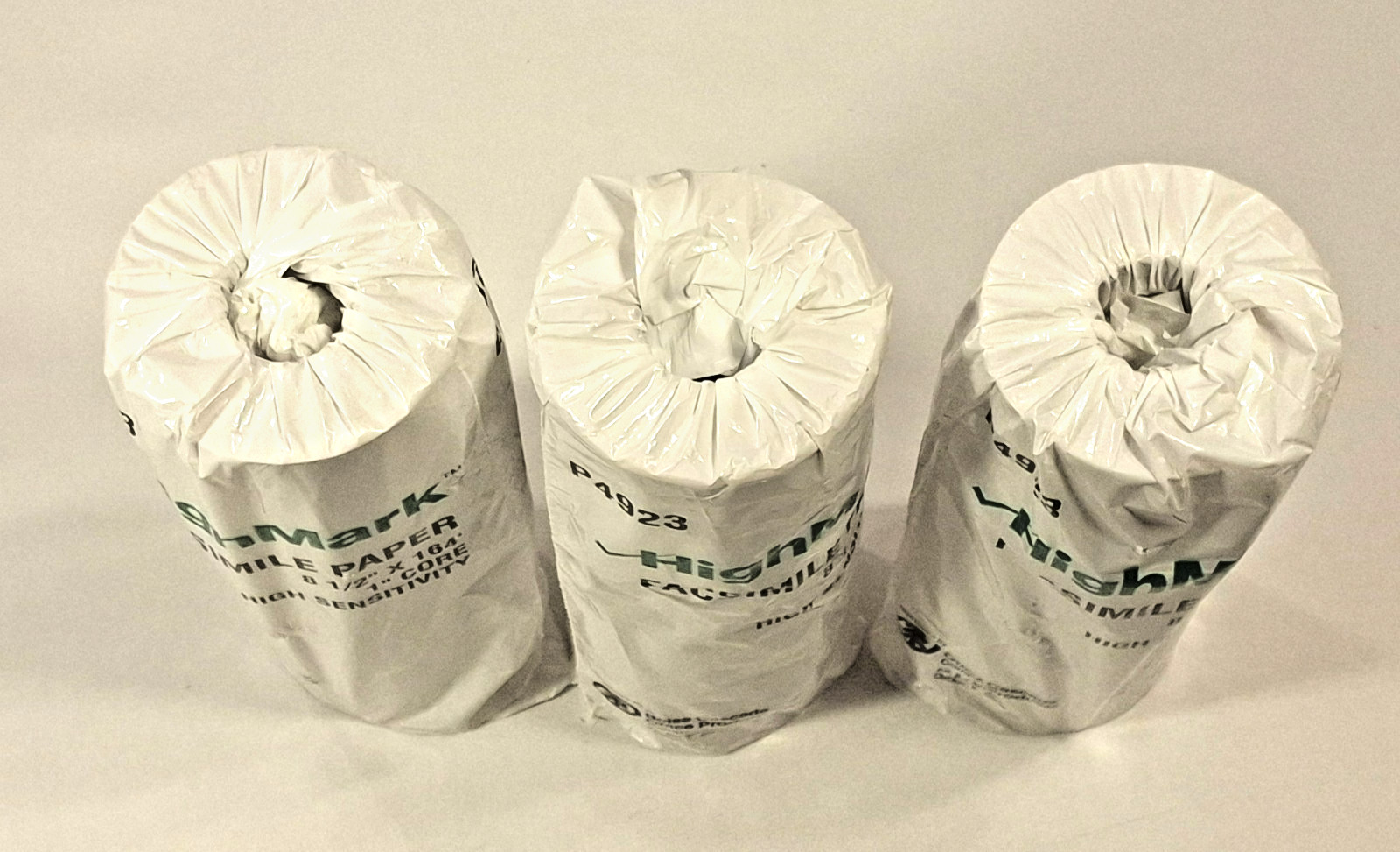 Lot Of 3 HighMark Facsimile Thermal Fax Paper Rolls P4923 8.5″ x 164′ NOS Faxes