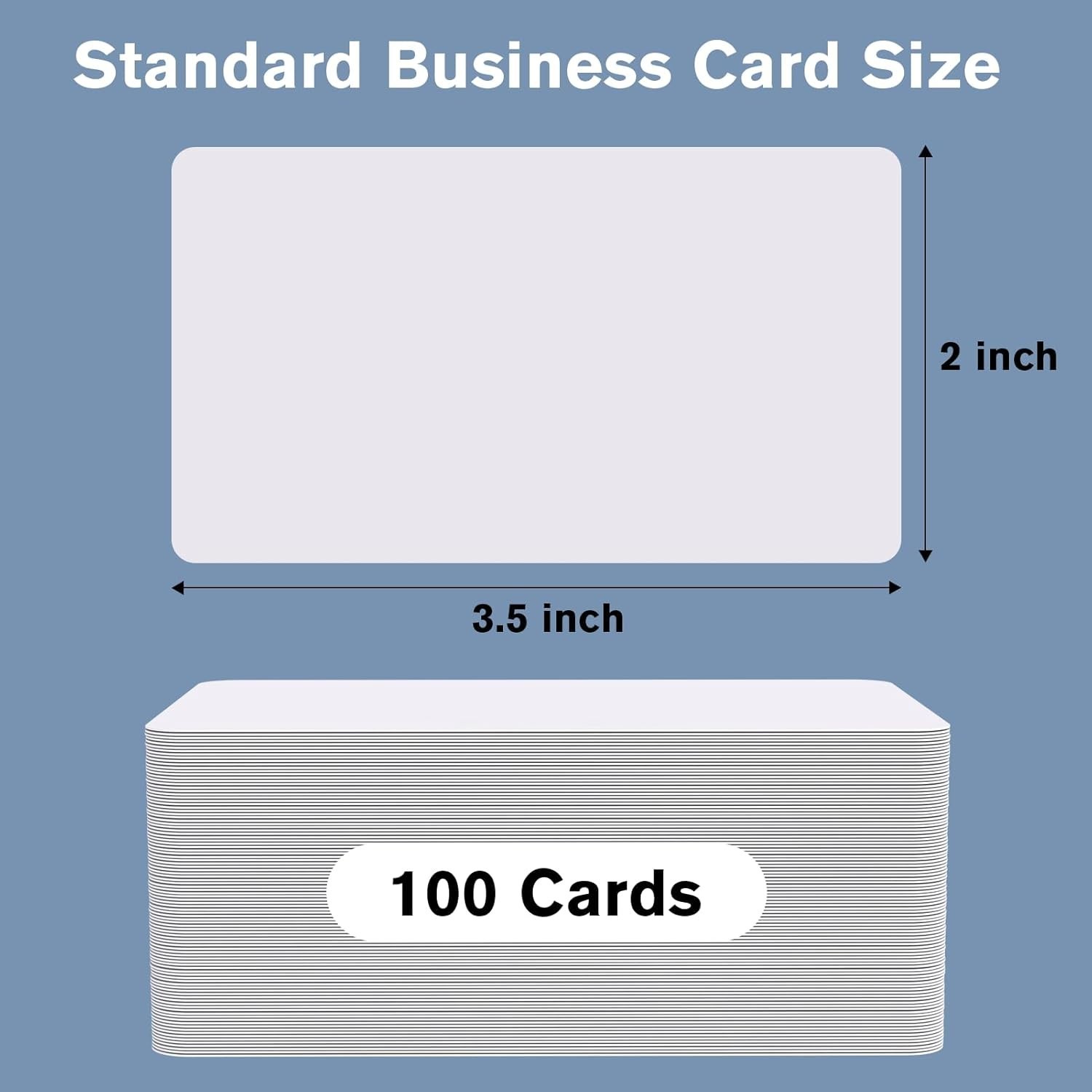 MaxGear White Blank Business Cards 100 Pack 3.5×2 Inch Thick Cardstock Cards