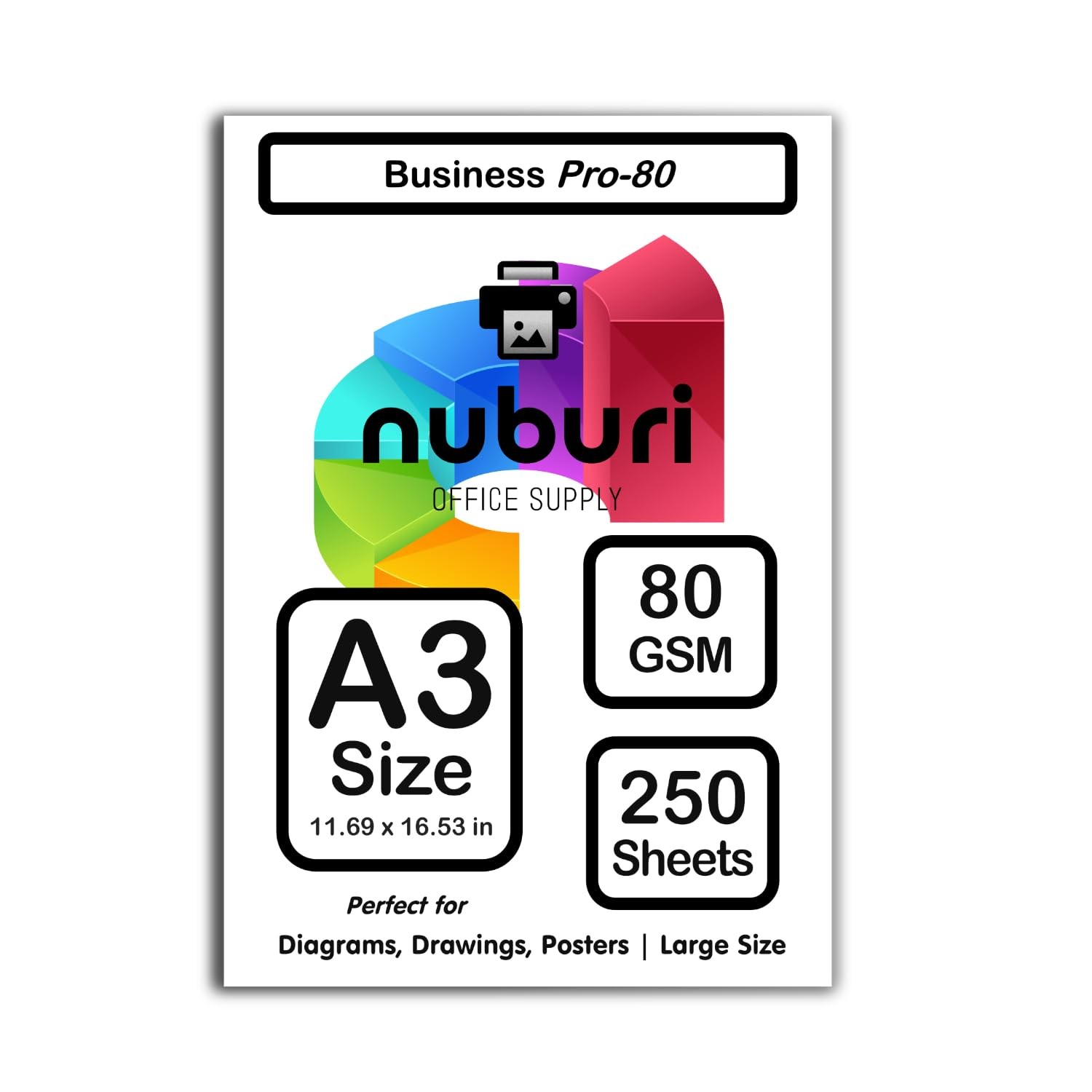 Premium A3 Size Printer Paper – Smooth Bright White Printing Surface – Profes…