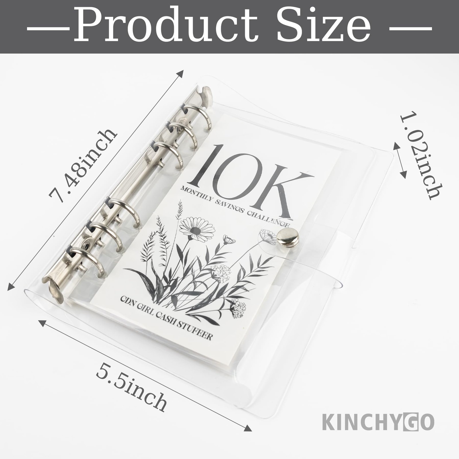 2 PCS Money Saving Challenge Binder Envelopes 10K Cash Budget Savings Book