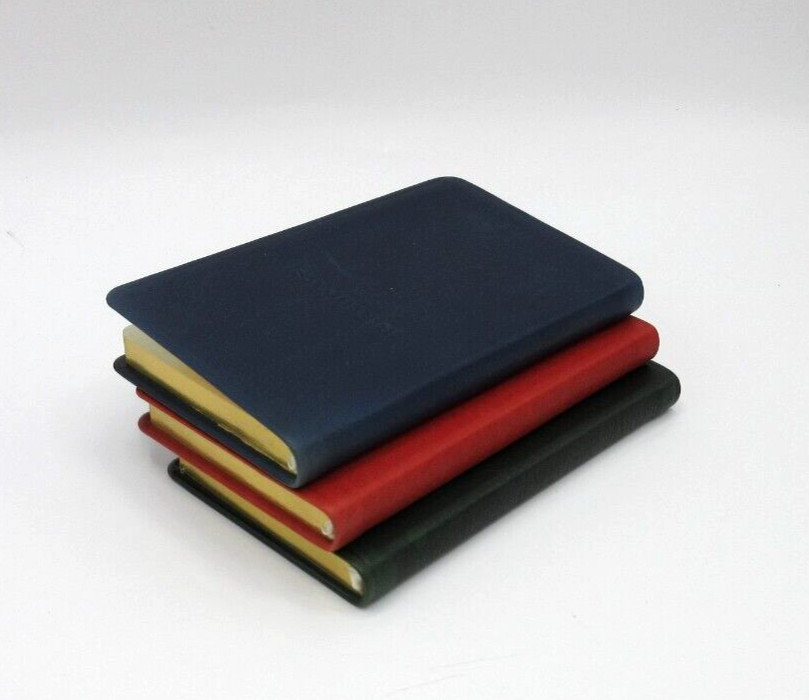 Birthdays Datebook Leather Journal 3×5″ Graphic Image Softcover Dark RED