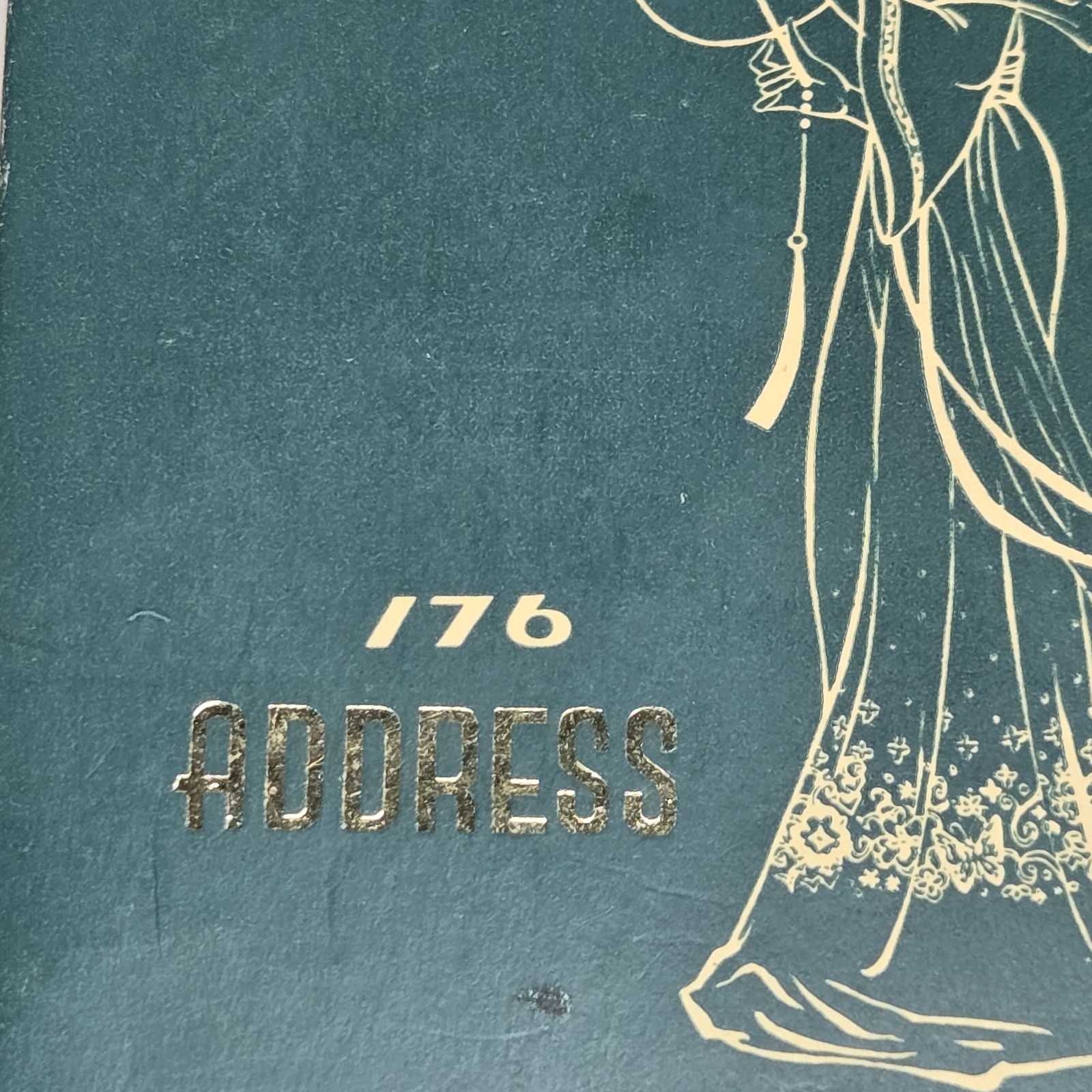 Shanghai, China Embroidered 176 Address Book – Red Silk Brocade Cover – VTG NOS