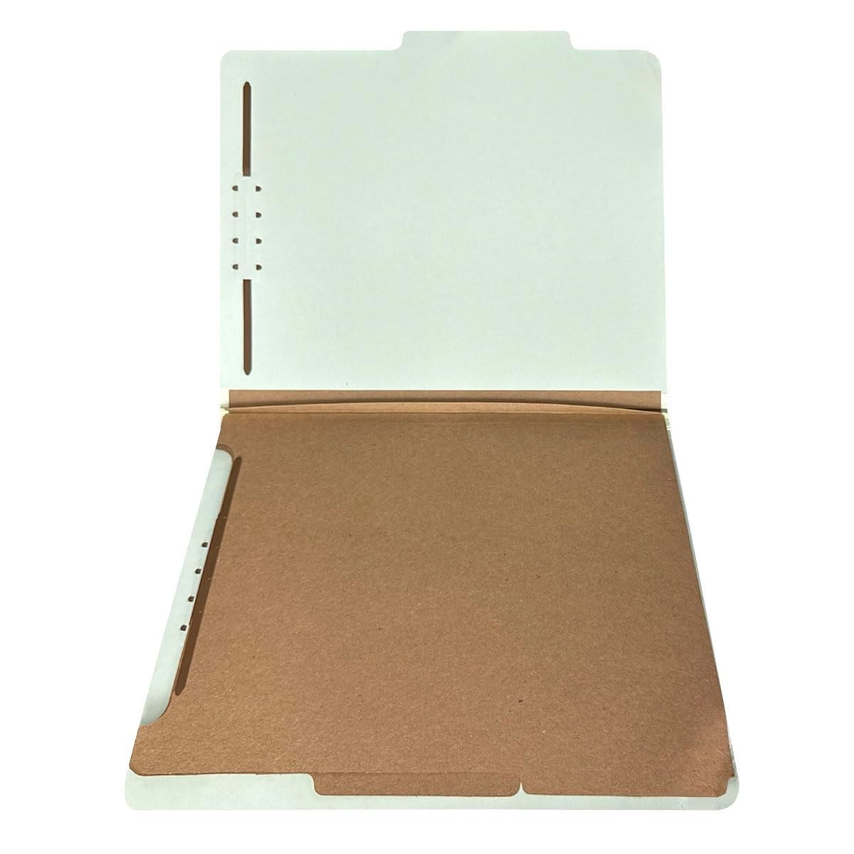 Sturdy Pressboard Classification File Folders with Fasteners & Dividers, 10-Pack