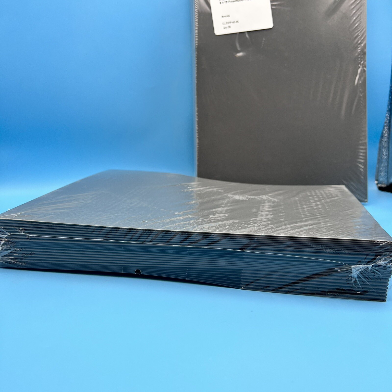 2x LUX 9 x 12 Presentation Folders Standard Two Pocket Smoke 25/Pack