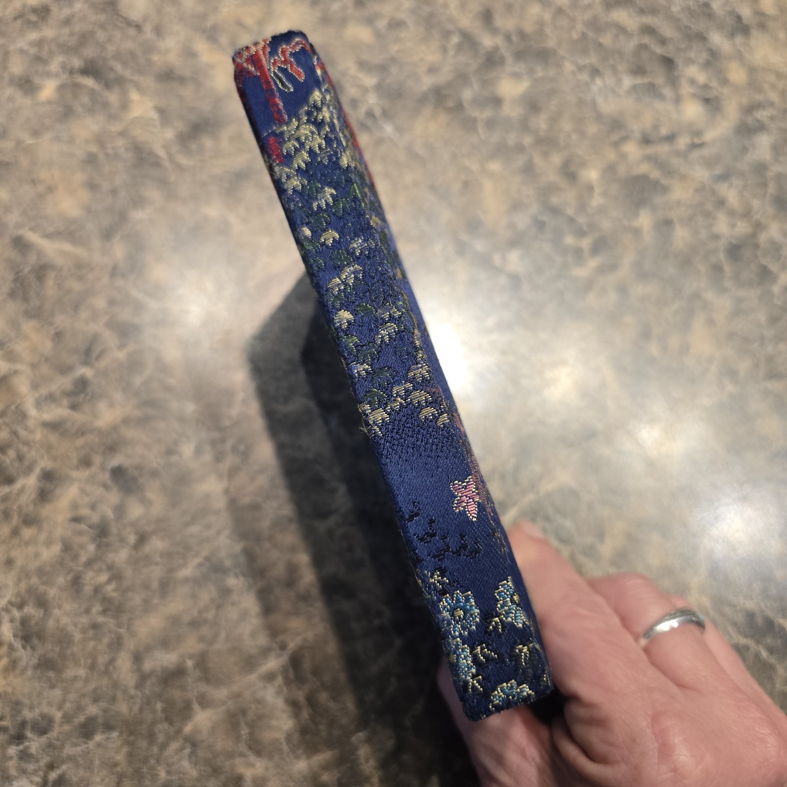 Chinoiserie brocade fabric covered journal notebook hardcover diary…