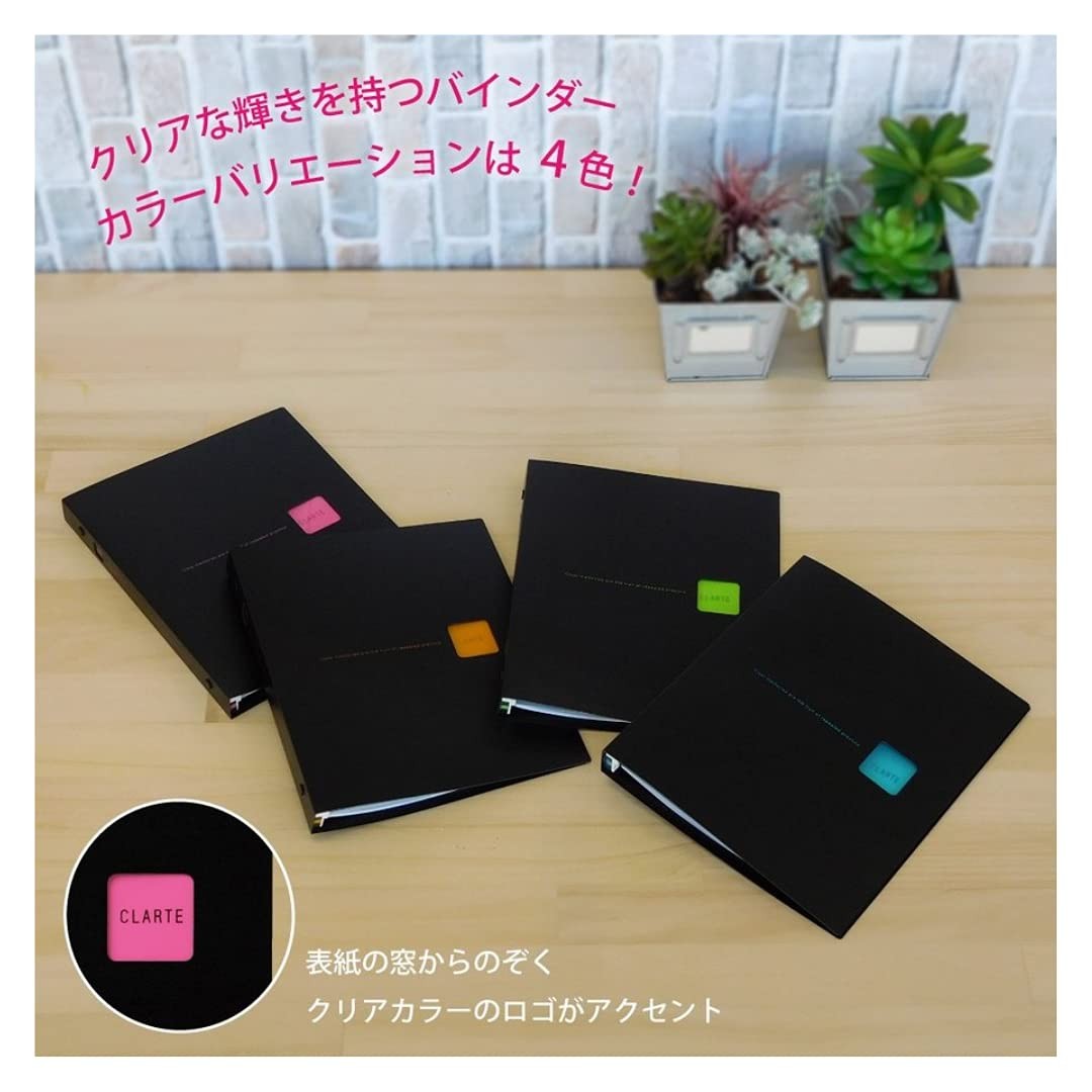 Loose Leaf Binder A5 20 Rings CLARTE Green and Loose Leaf A5 6mm ruled Value Set