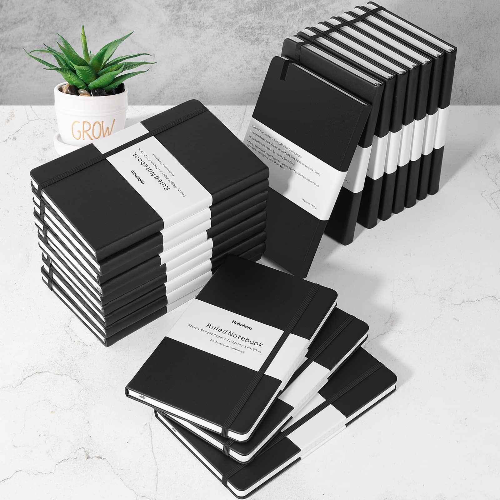 Lined Journal Notebook, 20 Pack Hardcover College Ruled Notebooks for Work Sc…
