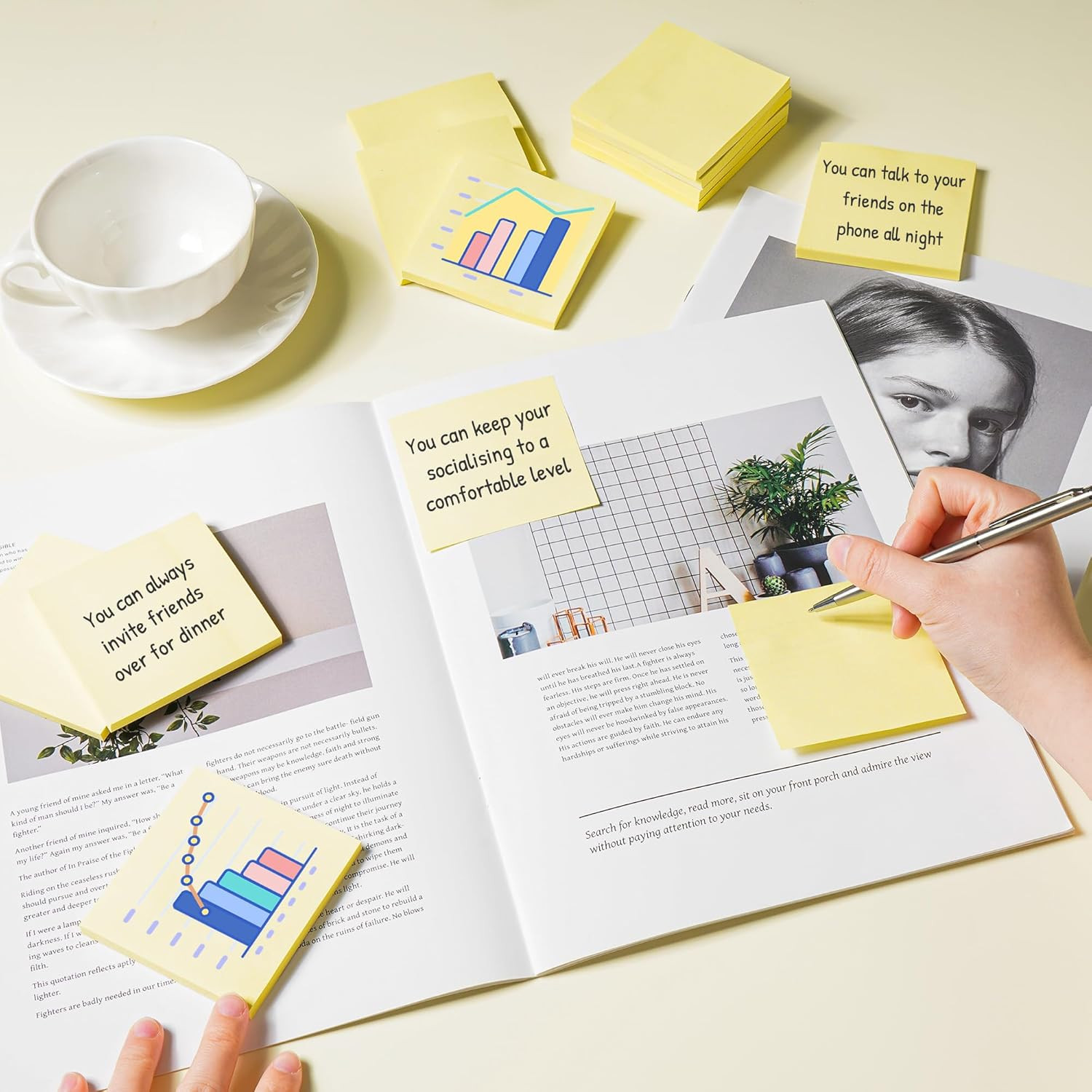 (18 Pack) Sticky Notes 3X3 in Yellow, Strong Adhesive, Clean Removal, Recyclable
