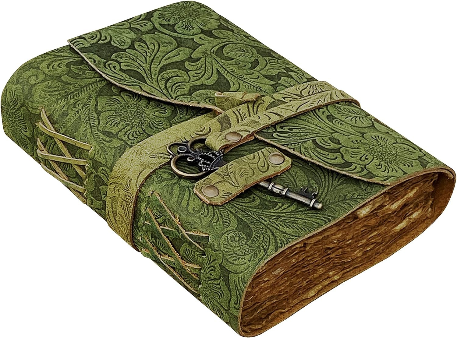 Leather Journal – Antique Handmade Deckle Edge Vintage Paper Leather Bound Journ