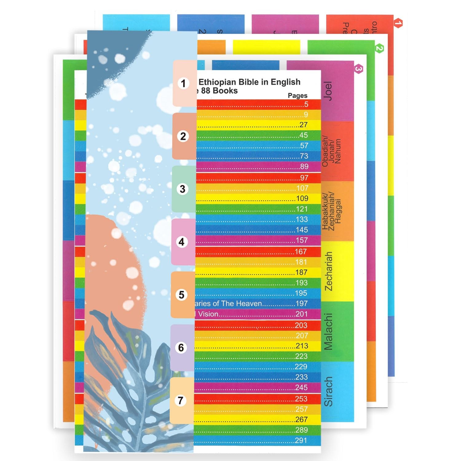 Index Tabs for The Ethiopian Bible in English Complete 88 Books.72 Color Code…